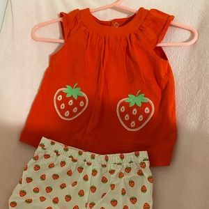 Baby strawberry outfit